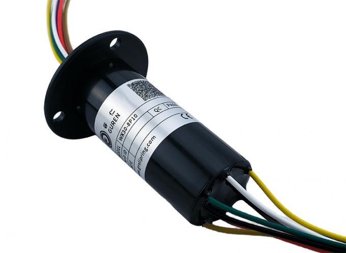 F-WX30-8P10 360° rotating flange slip ring side view