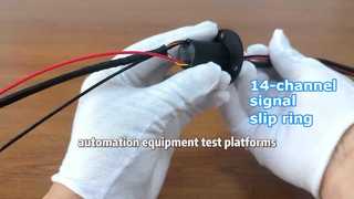 14-channel electrical signal flange type slip ring