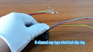 8-channel cap-type electrical slip ring