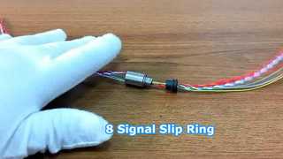 Stainless steel signal slip ring, 10mm outer diameter, 8 signal lines.