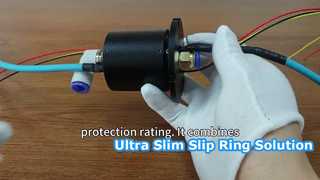integrated pneumatic-electric slip ring with utilizes G1/4